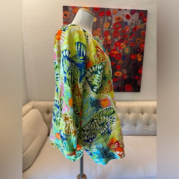 STAUD
Vincent Linen Long Sleeve Tunic In Capri M - Picture 6 of 14